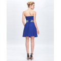 Grace Karin trägerlosen Off-Schulter Chiffon Blue Short Ballkleider CL4792-2 #